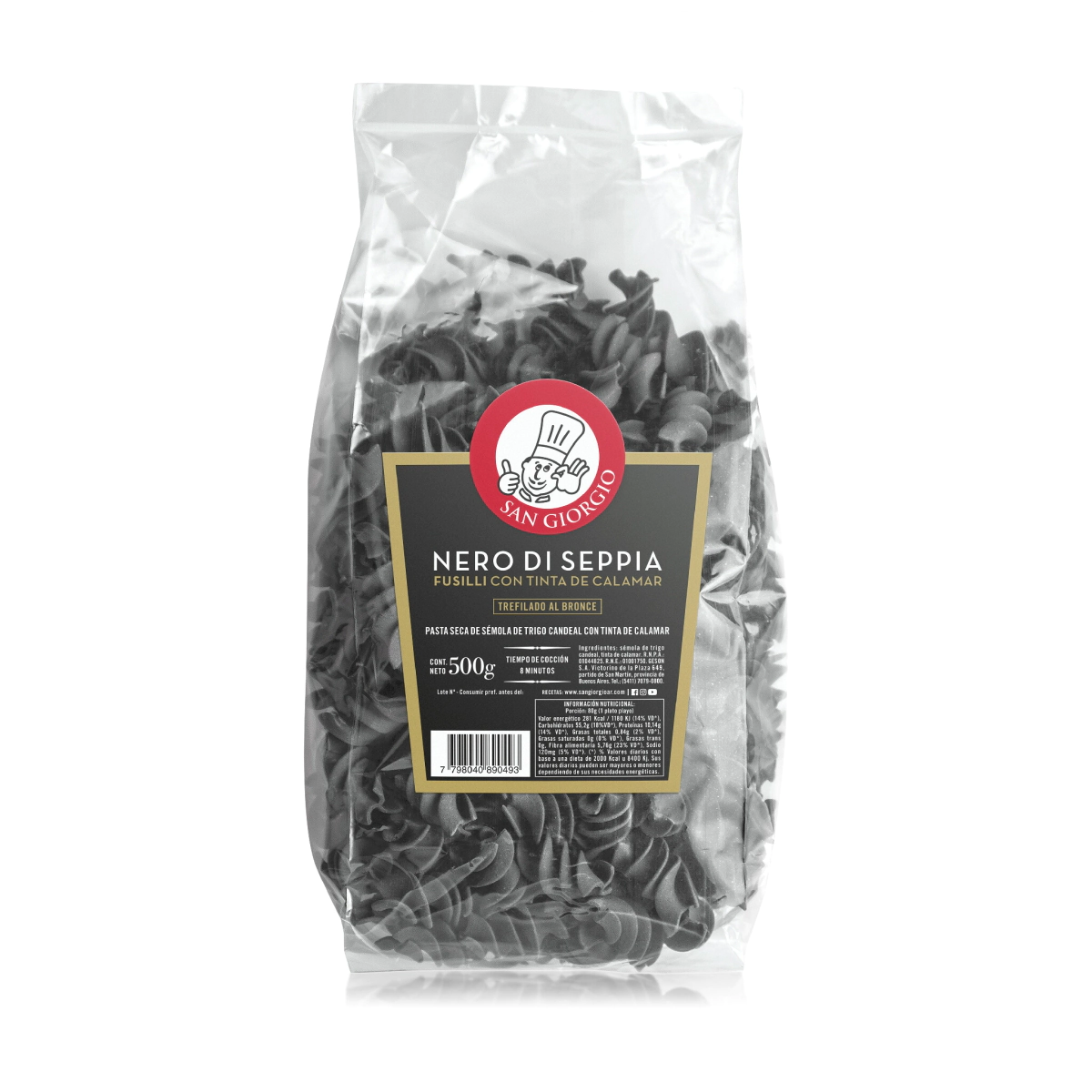 Fusilli Negro 500g SG      