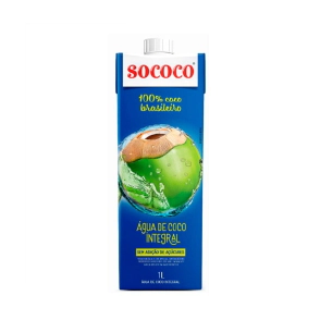 Agua de Coco 1 Litro Tetra Brik SOCOCO      