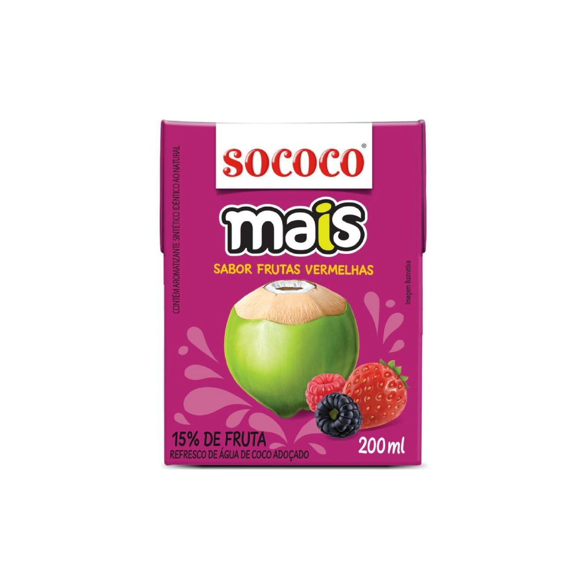 Agua de coco sabor Uva LIBRE DE GLUTEN 200cc      