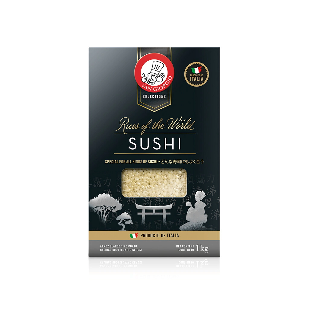 Arroz p/ Sushi 1kg Env.Vac�o Italia      